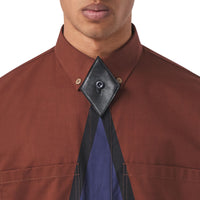 Chemise tunique en coton à imprimé géométrique - Khaki