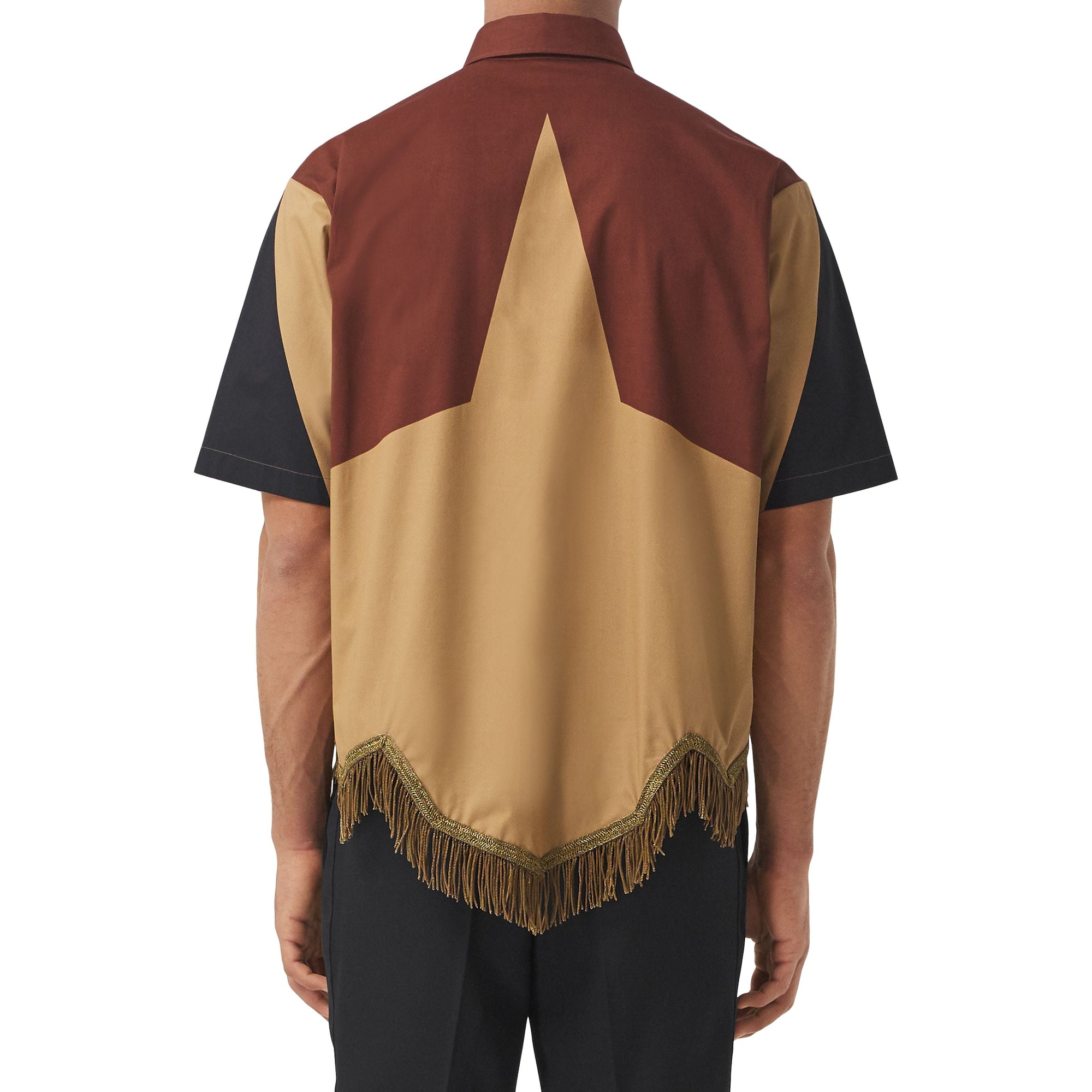 Chemise tunique en coton à imprimé géométrique - Khaki