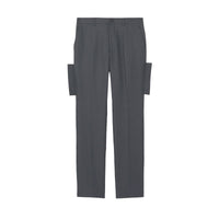 Pantalon de costume en laine et ramie avec panneaux - Tempest Grey