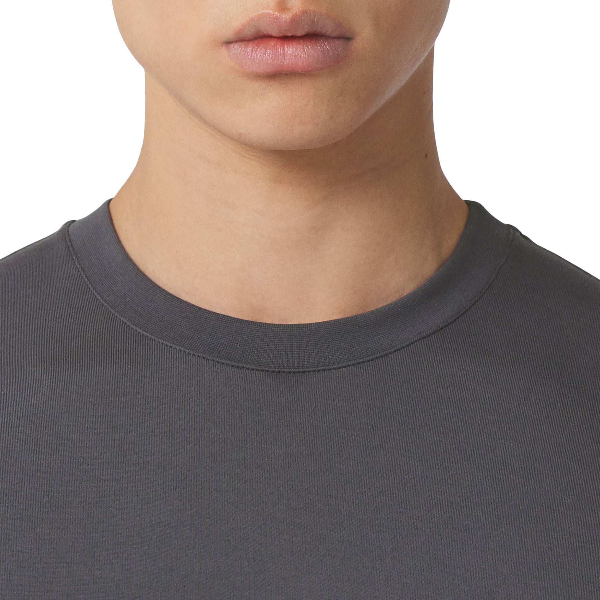 Haut à manches longues en coton avec franges en fil d'or - Tempest Grey