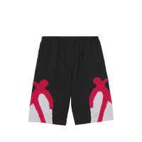 Short en laine à motif géométrique en intarsia - Black