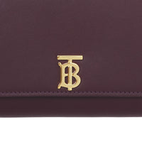 Portefeuille en cuir Monogram avec sangle amovible - Deep Maroon