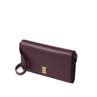 Portefeuille en cuir Monogram avec sangle amovible - Deep Maroon