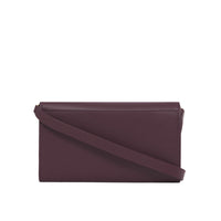 Portefeuille en cuir Monogram avec sangle amovible - Deep Maroon
