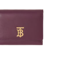 Petit portefeuille à rabat en cuir Monogram - Deep Maroon