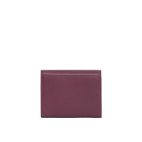 Petit portefeuille à rabat en cuir Monogram - Deep Maroon