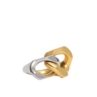 Bague à maillon plaquée or et palladium - Palladio & Light Gold