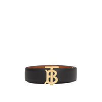 Ceinture réversible en cuir Monogram - Black & Malt Brown