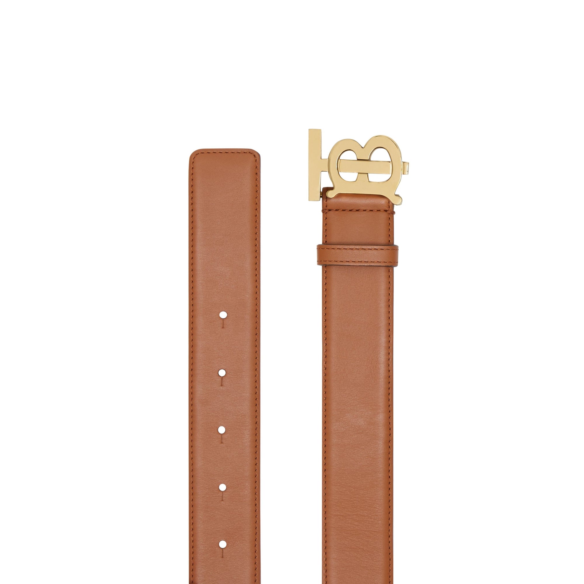 Ceinture en cuir Monogram - Tan