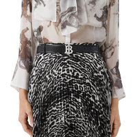 Ceinture en cuir Monogram - Black & Palladio