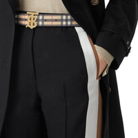 Ceinture Vintage check et Monogram - Archive Beige