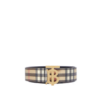 Ceinture Vintage check et Monogram - Archive Beige