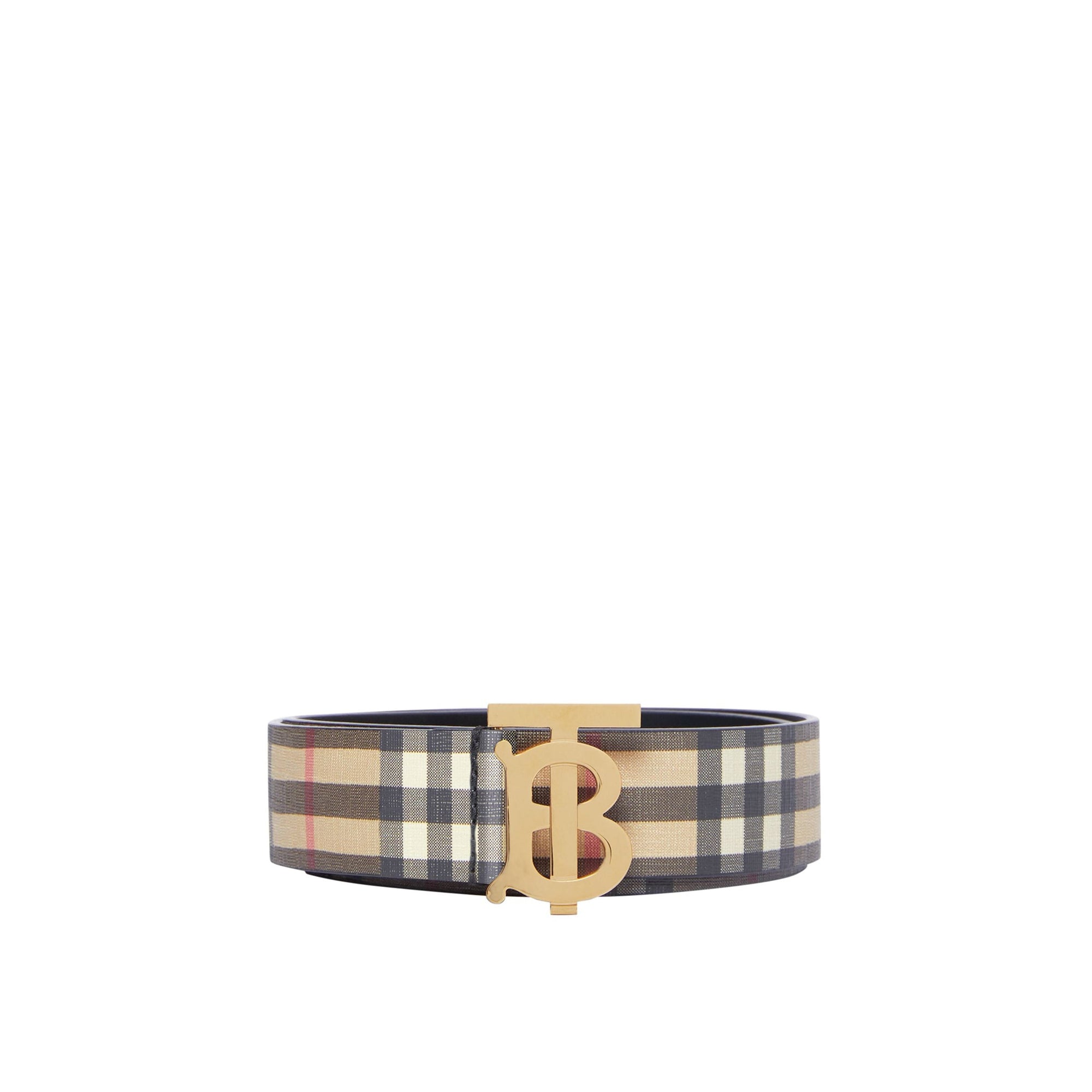 Ceinture Vintage check et Monogram - Archive Beige