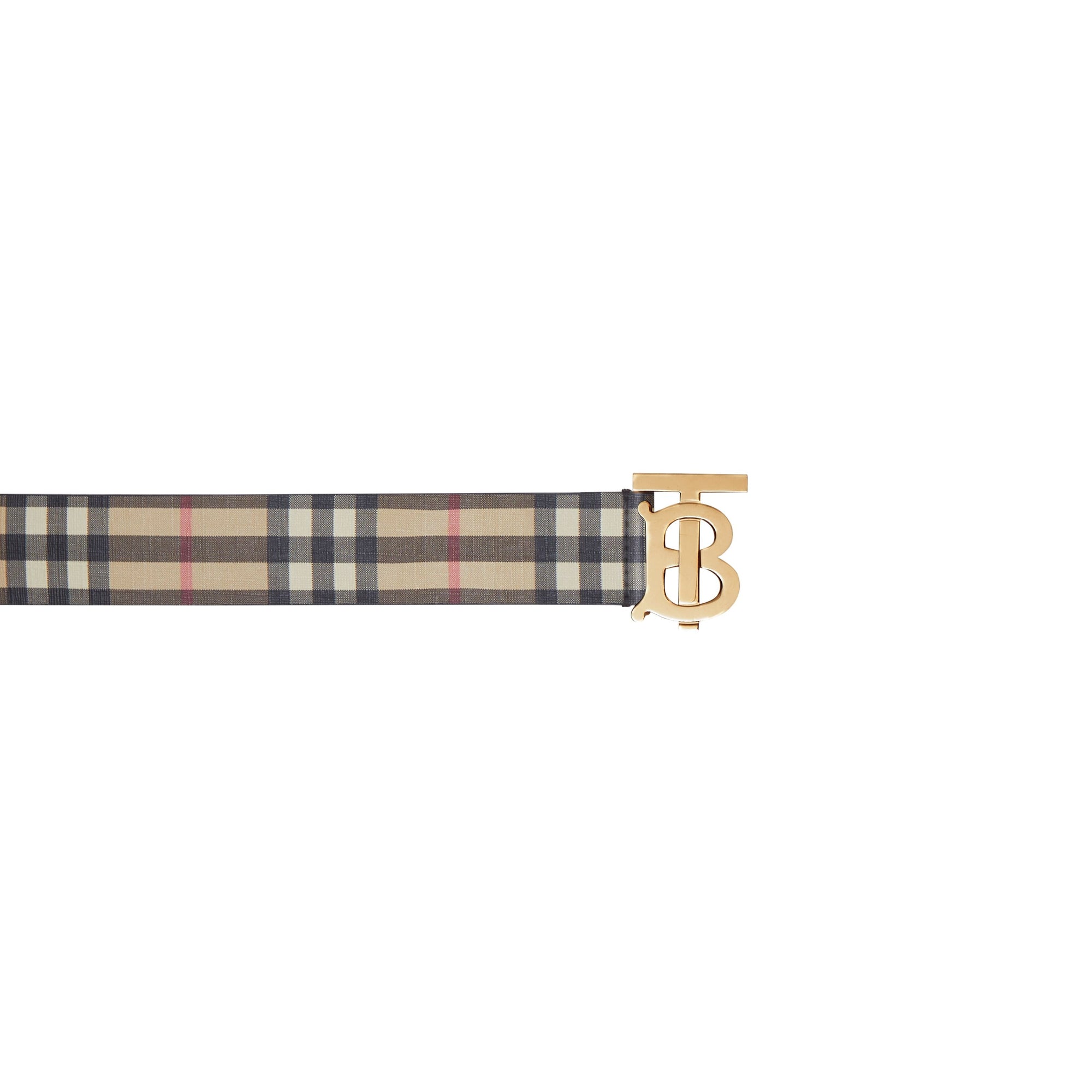 Ceinture Vintage check et Monogram - Archive Beige