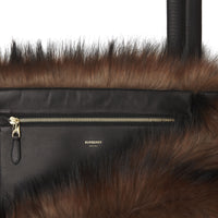 Grand sac Astra en fausse fourrure - Dark Brown