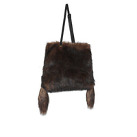 Grand sac Astra en fausse fourrure - Dark Brown