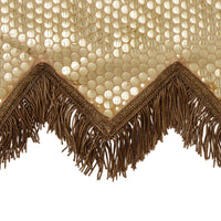 Sac Flag en soie à paillettes avec franges en fil d'or - Cool Beige