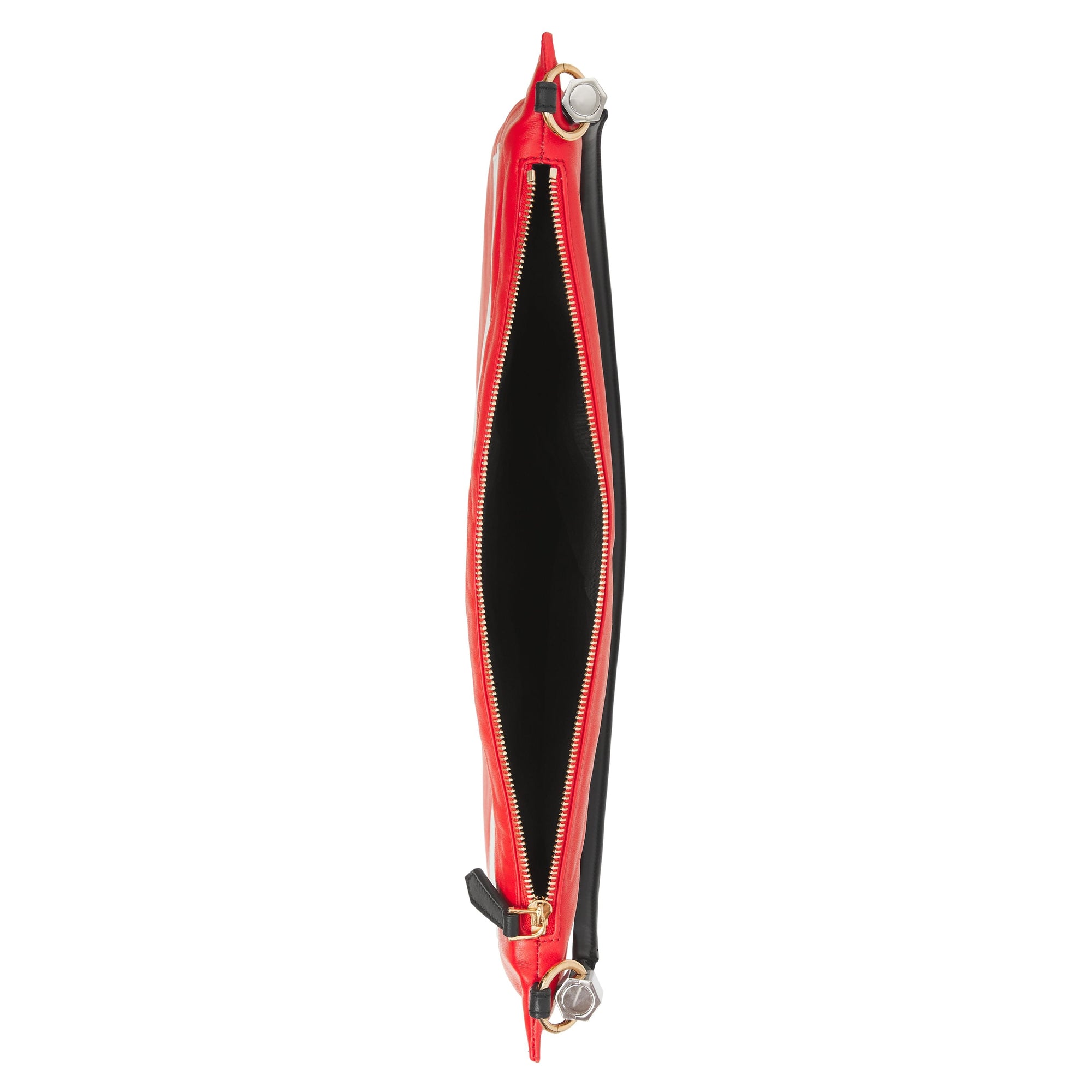 Sac Flag en cuir d'agneau avec lettres - Bright Red