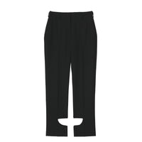 Pantalon tailleur en laine avec découpe - Black