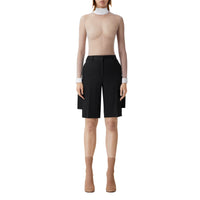 Body à col montant en tulle stretch - Optic White