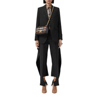 Petit sac Lola matelassé en cachemire check - Black
