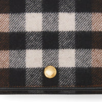 Petit sac à bandoulière en cachemire check - Birch Brown