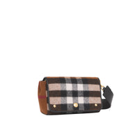 Petit sac à bandoulière en cachemire check - Birch Brown