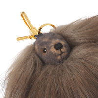 Porte-clés Thomas Bear en fausse fourrure - Black
