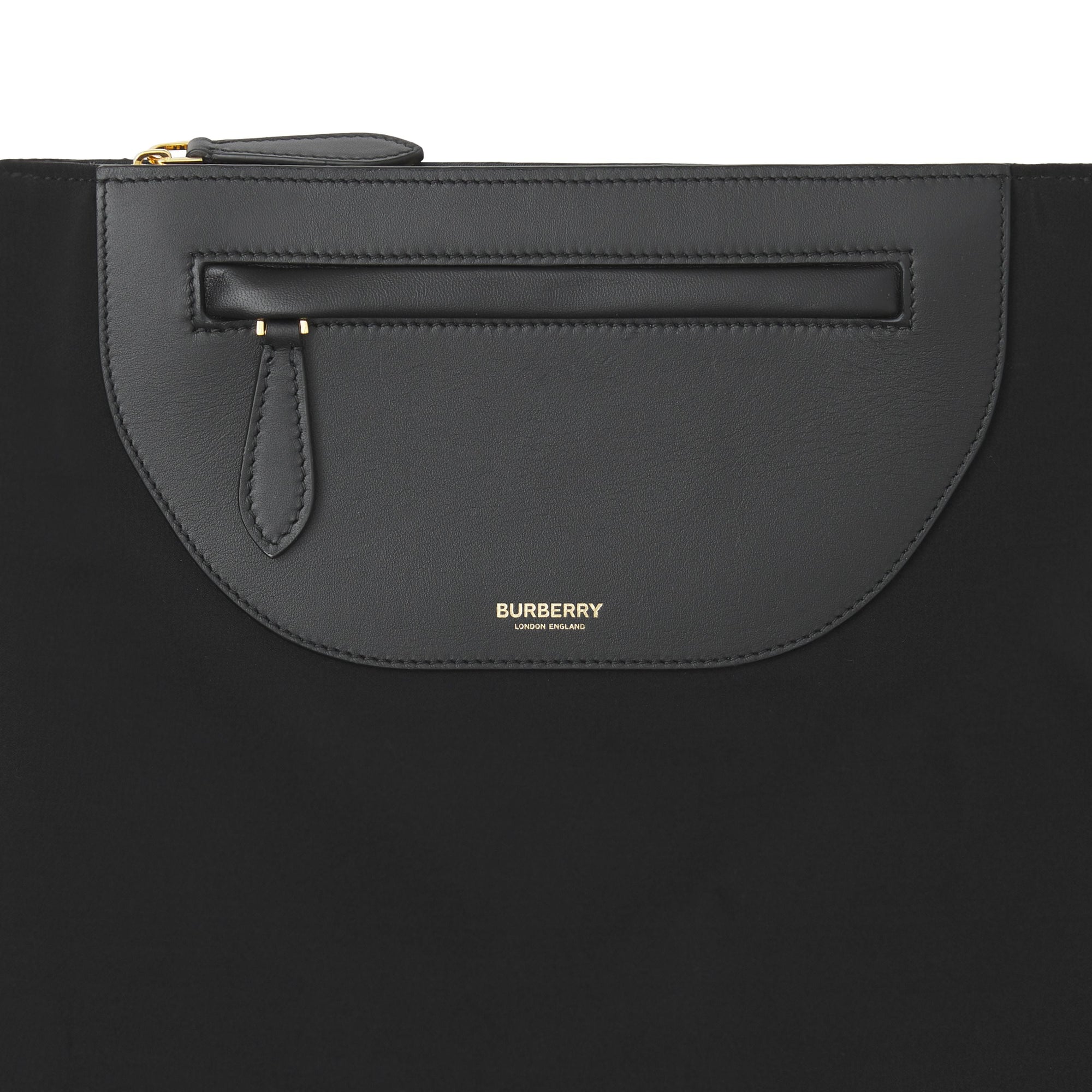 Pochette foulard Olympia en cuir avec franges - Black