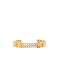 Bracelet manchette à maillons plaqué or - Light Gold