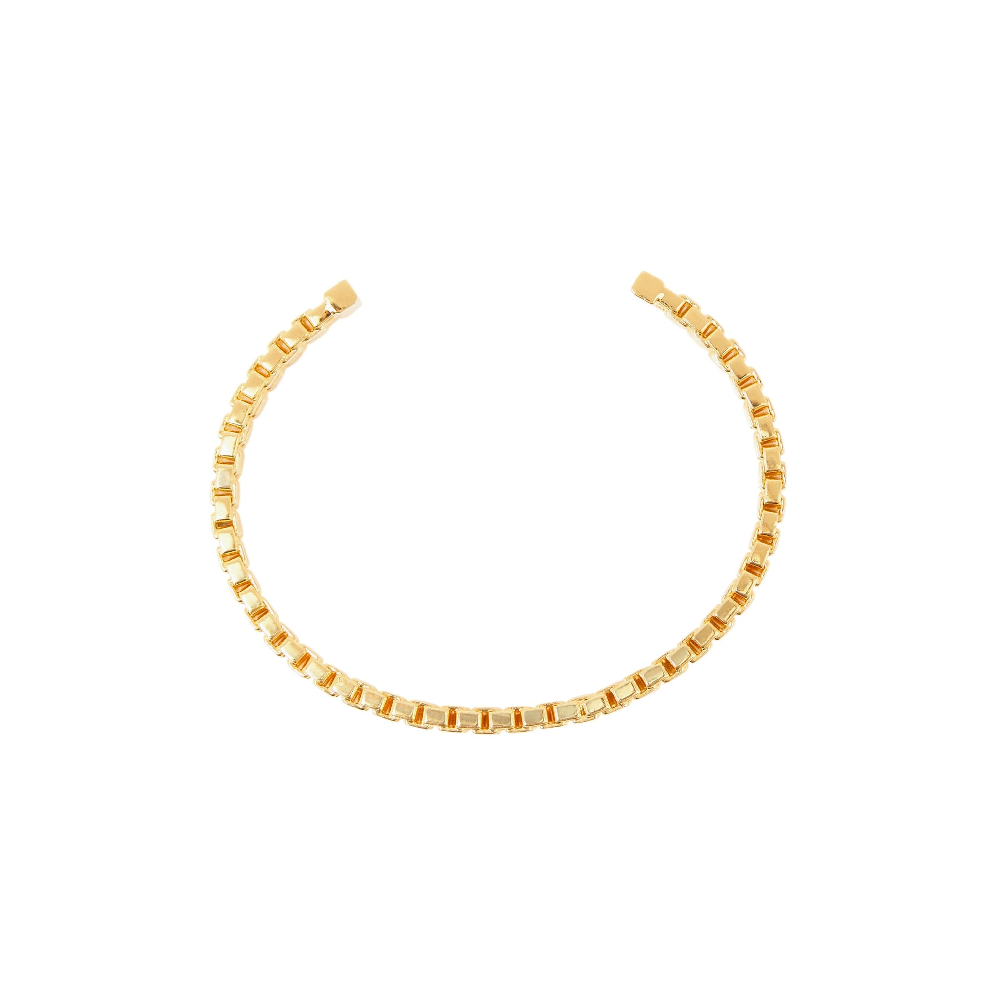 Bracelet manchette à maillons plaqué or - Light Gold