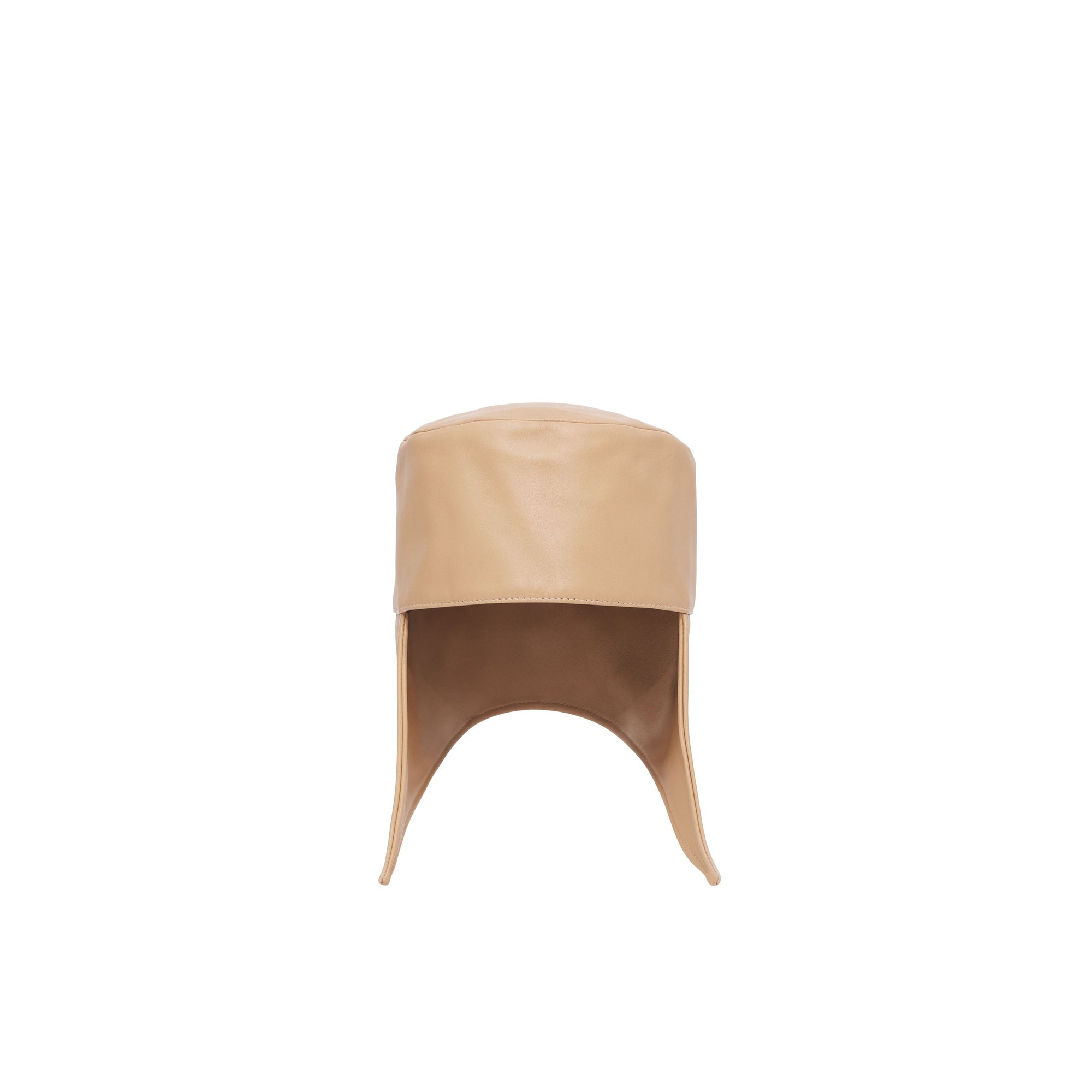 Bonnet de trappeur en cuir d'agneau - Cool Beige