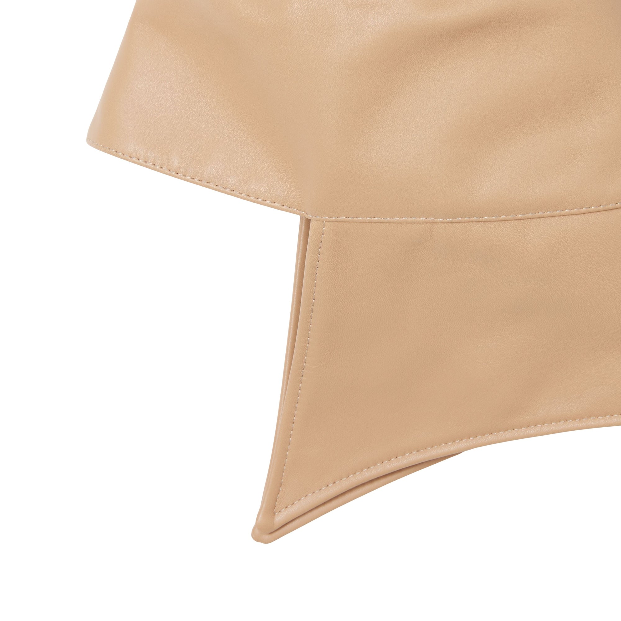 Bonnet de trappeur en cuir d'agneau - Cool Beige