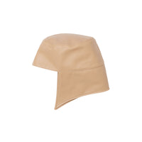 Bonnet de trappeur en cuir d'agneau - Cool Beige