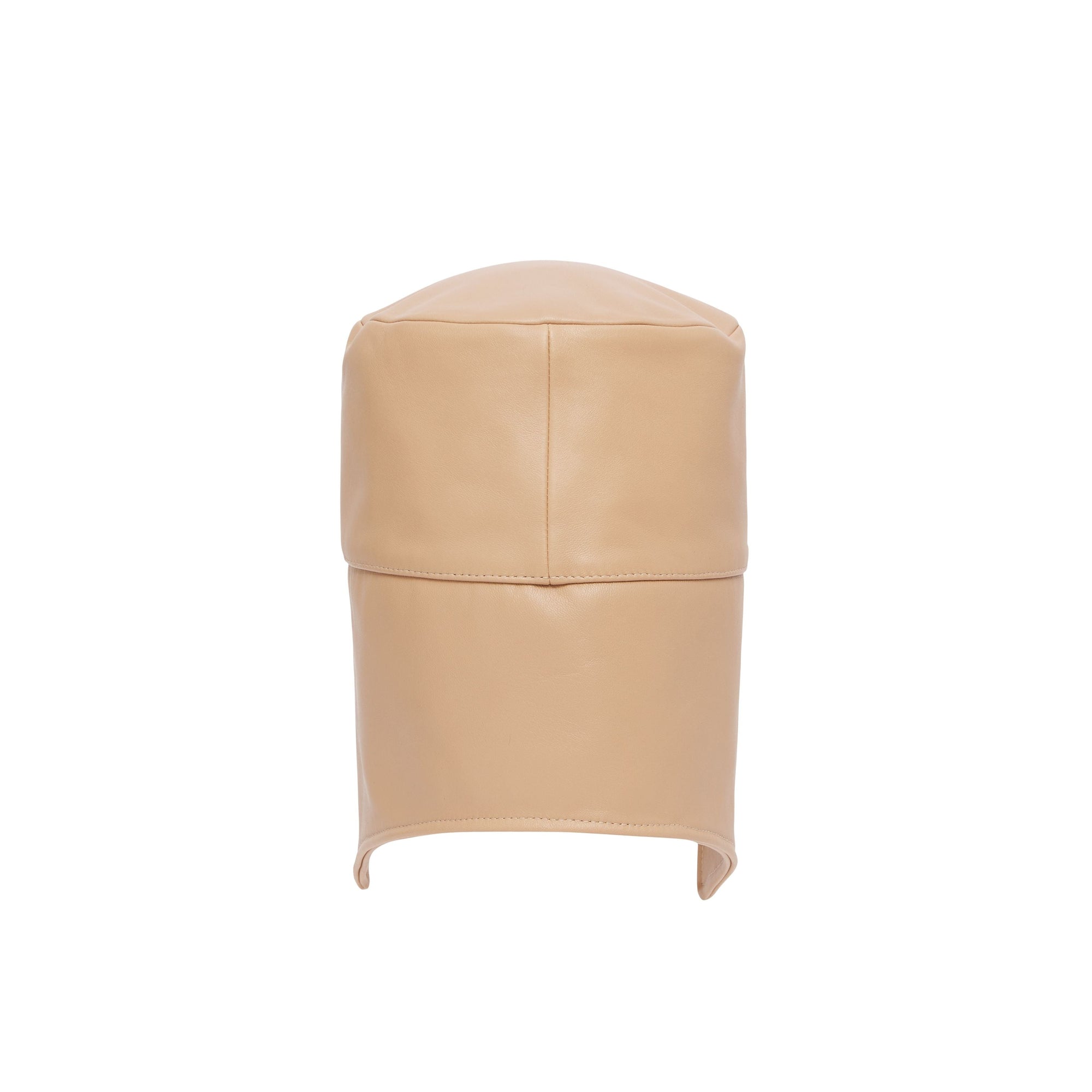 Bonnet de trappeur en cuir d'agneau - Cool Beige
