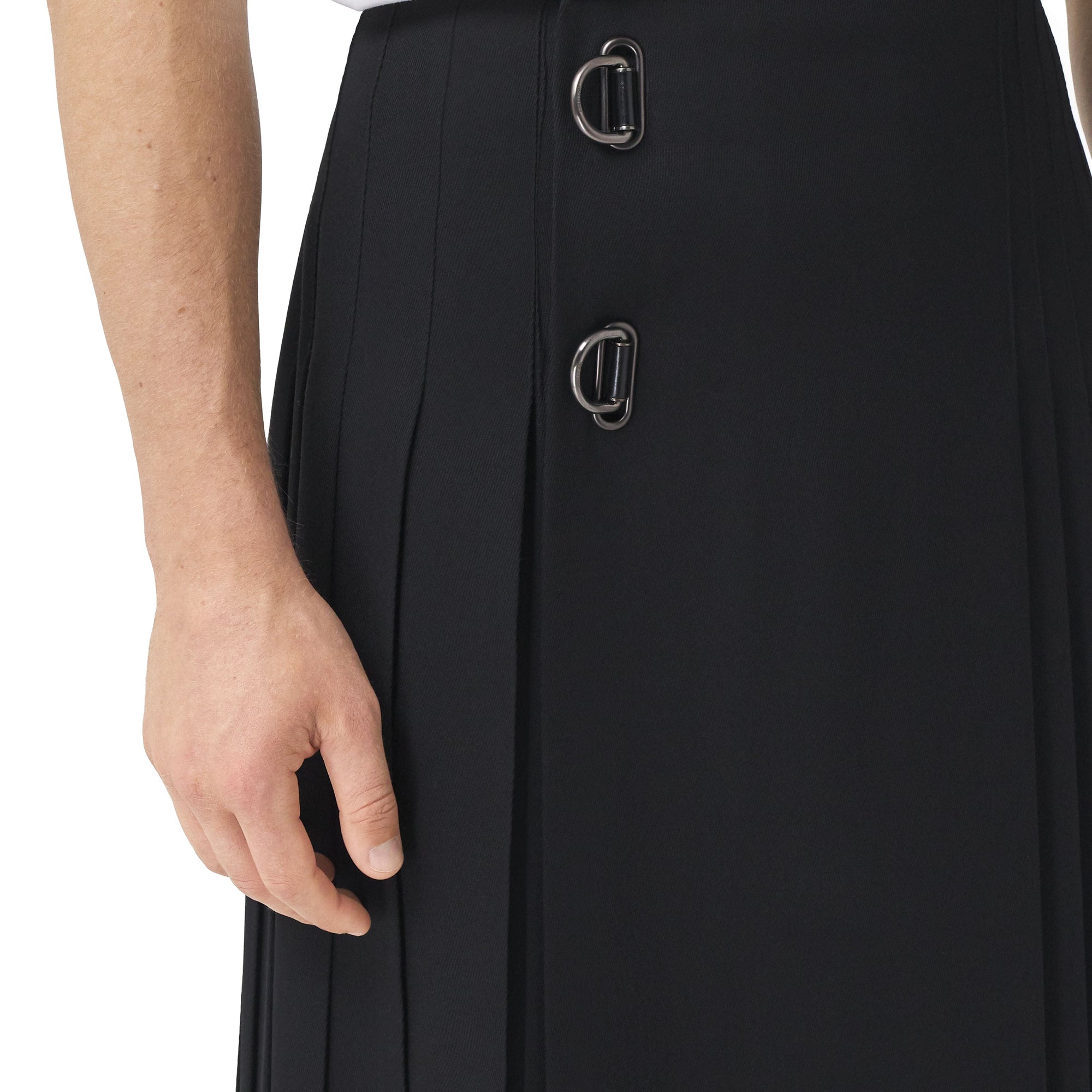 Kilt en laine grain de poudre - Black
