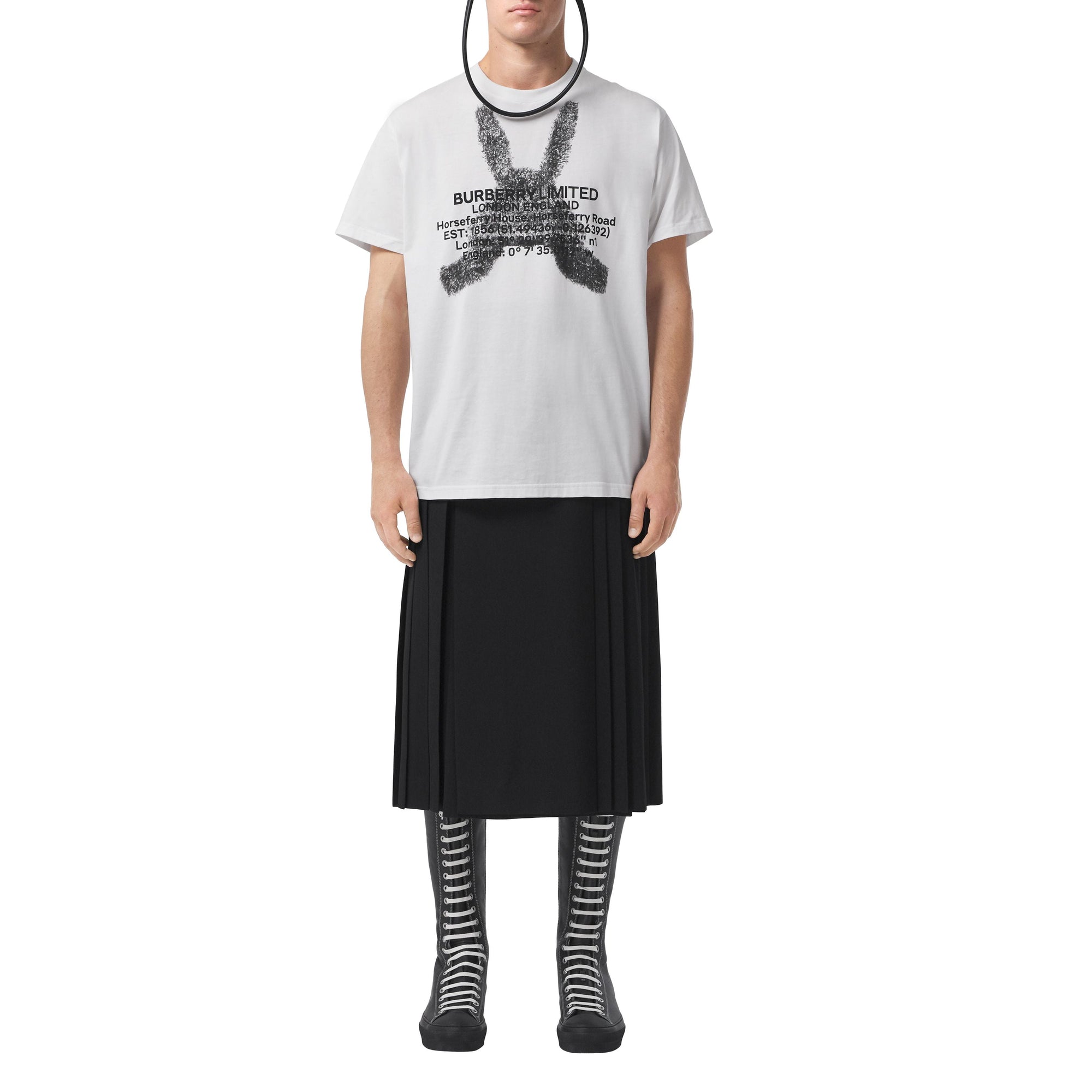 Kilt en laine grain de poudre - Black