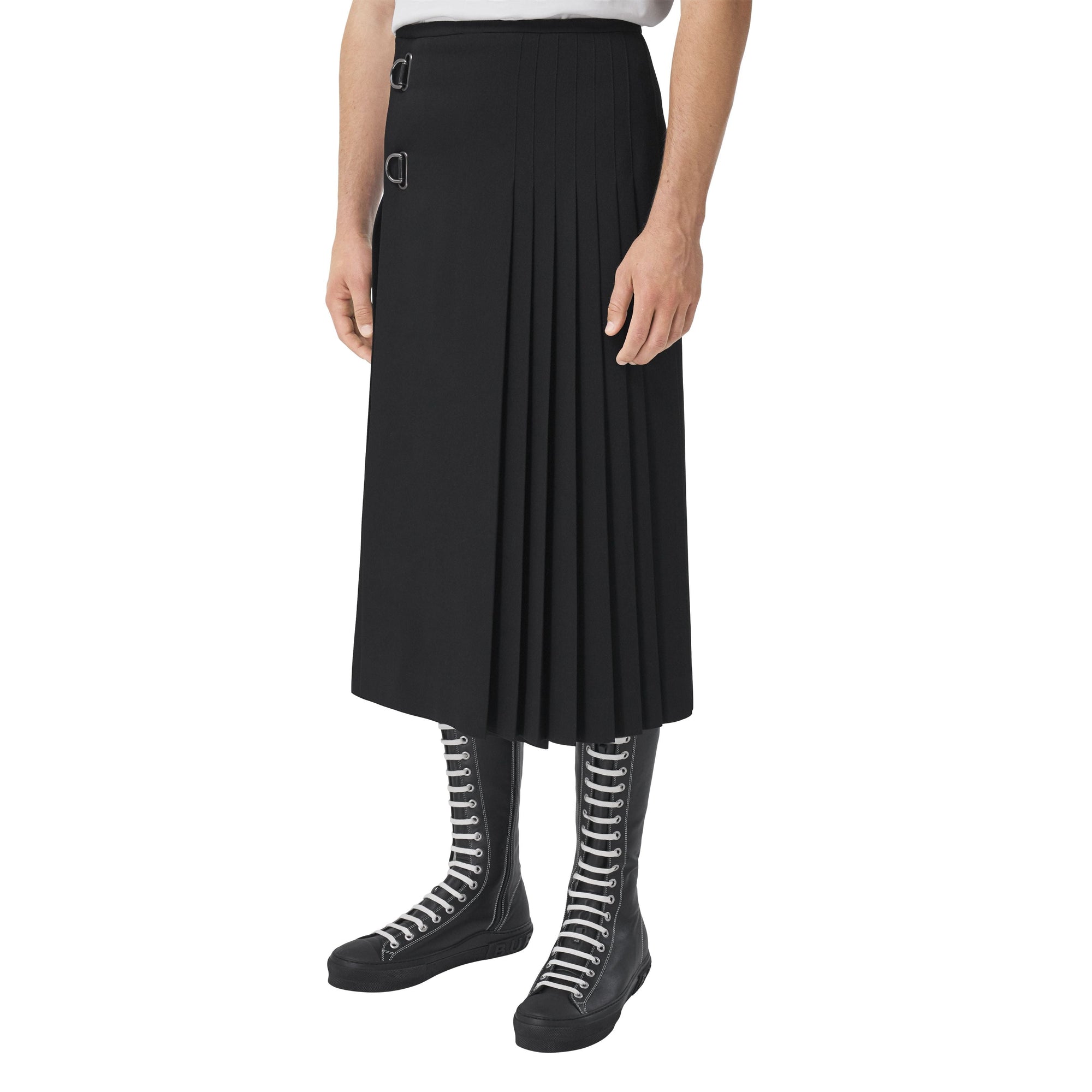 Kilt en laine grain de poudre - Black