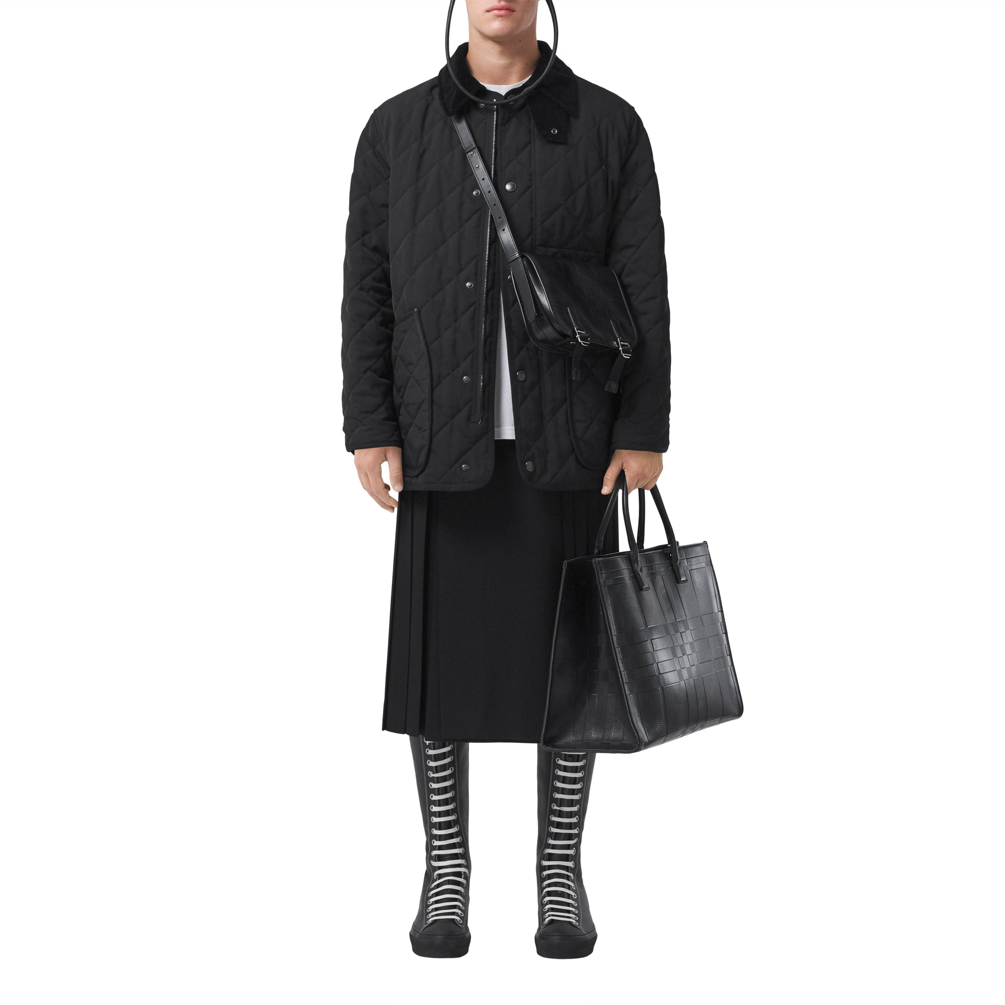 Kilt en laine grain de poudre - Black