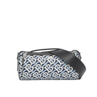 Sac The Barrel en toile écologique Monogram - Cobalt & White