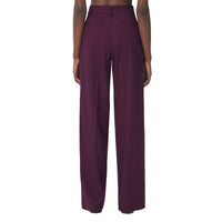 Pantalon ample en laine bicolore - Navy Black