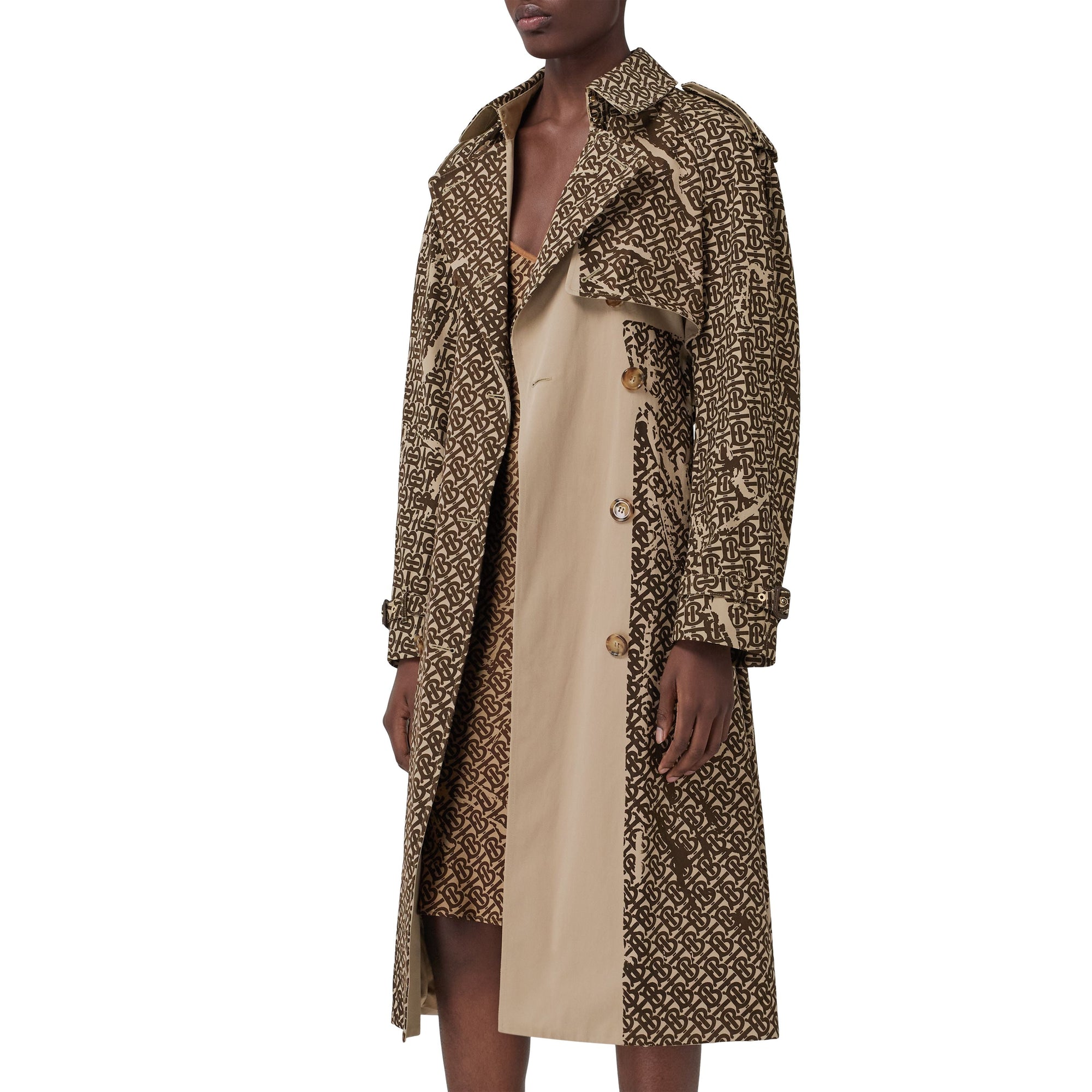 Trench en coton Monogram - Honey