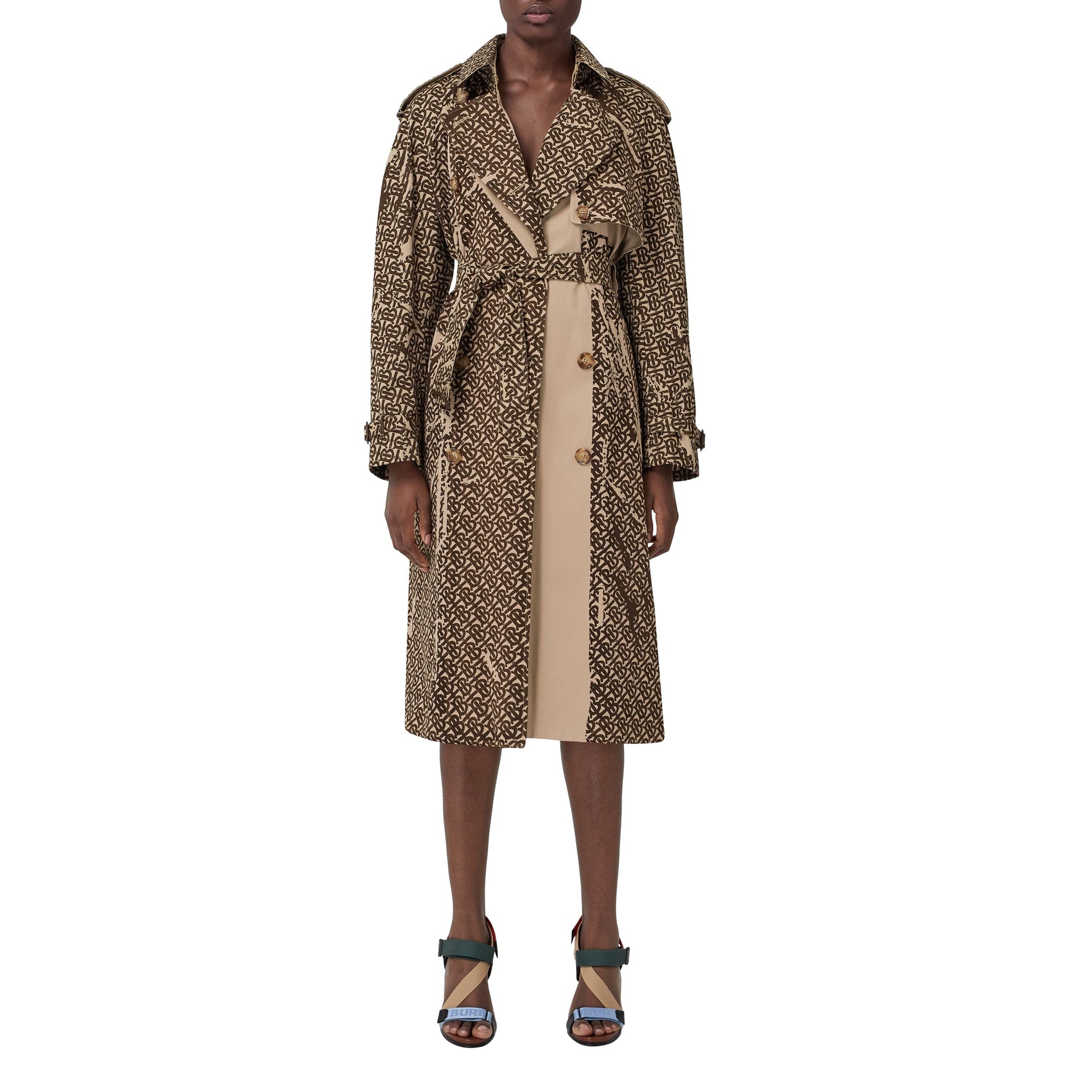 Trench en coton Monogram - Honey