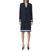 Jupe en laine mélangée Monogram - Deep Royal Blue