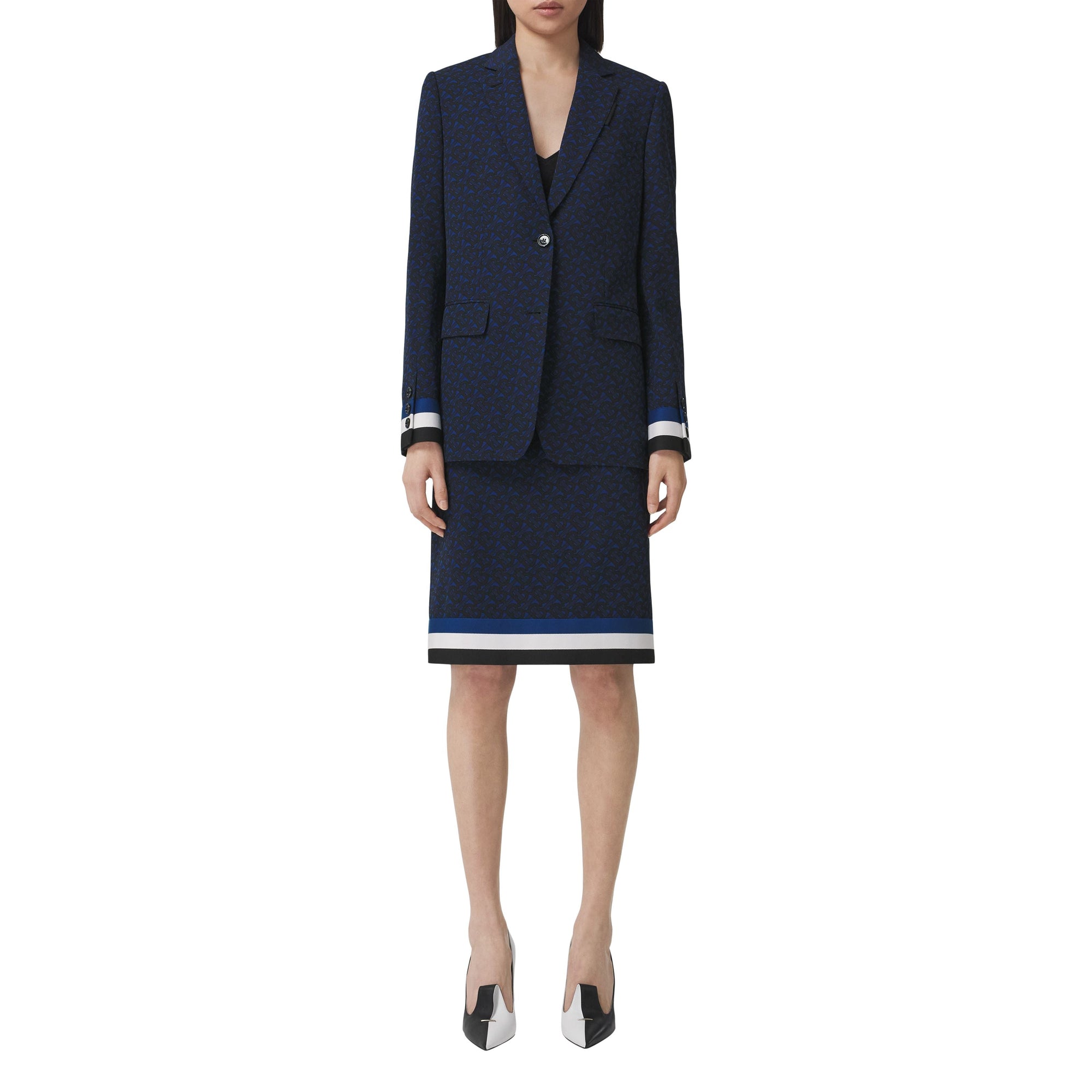 Jupe en laine mélangée Monogram - Deep Royal Blue