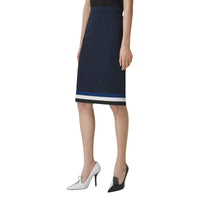 Jupe en laine mélangée Monogram - Deep Royal Blue