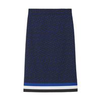 Jupe en laine mélangée Monogram - Deep Royal Blue