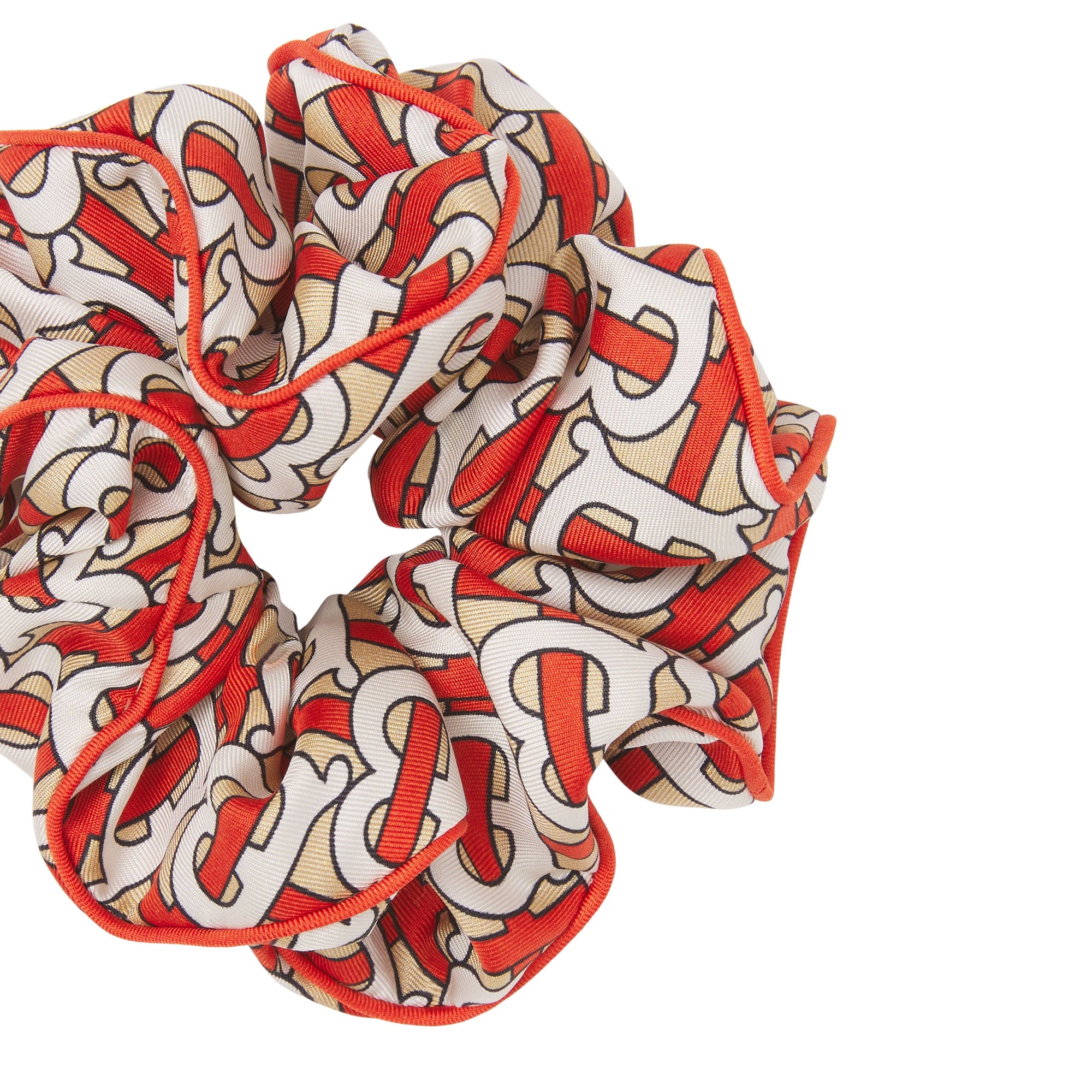 Chouchou en sergé de soie Monogram - Vermillion