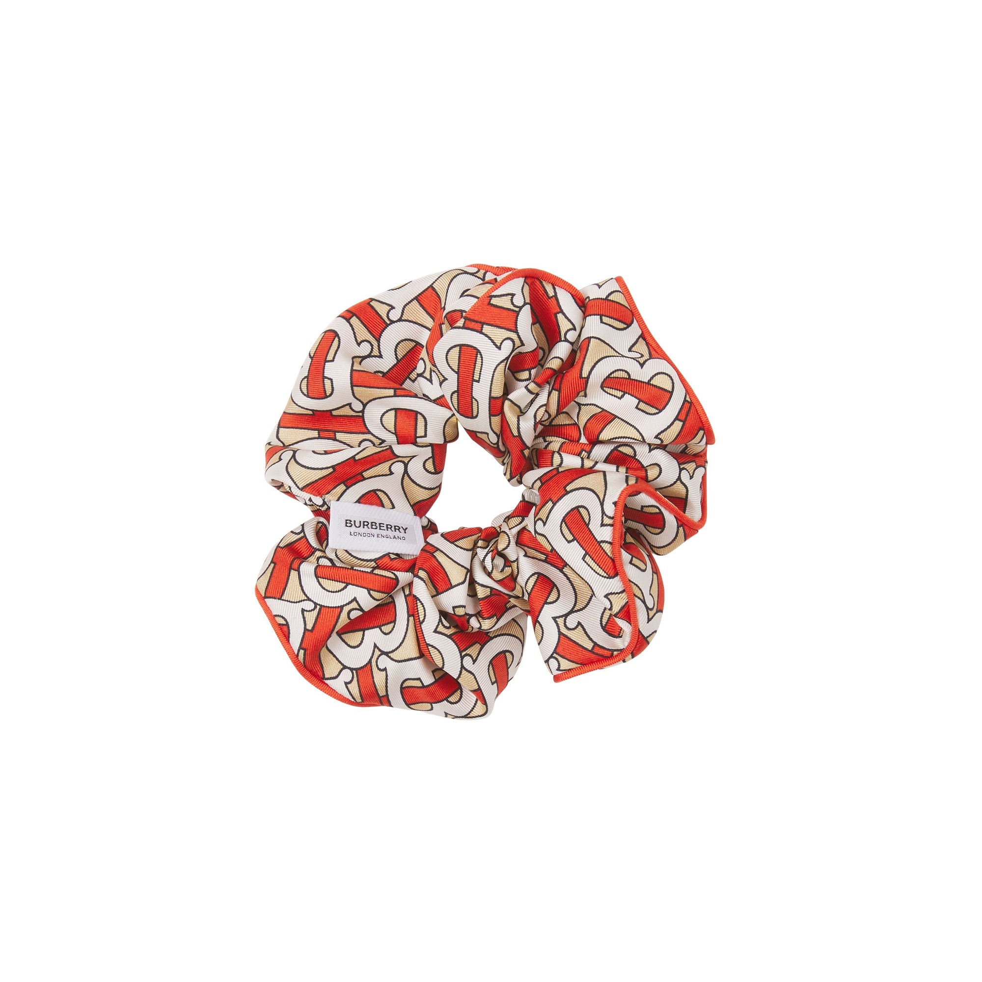 Chouchou en sergé de soie Monogram - Vermillion
