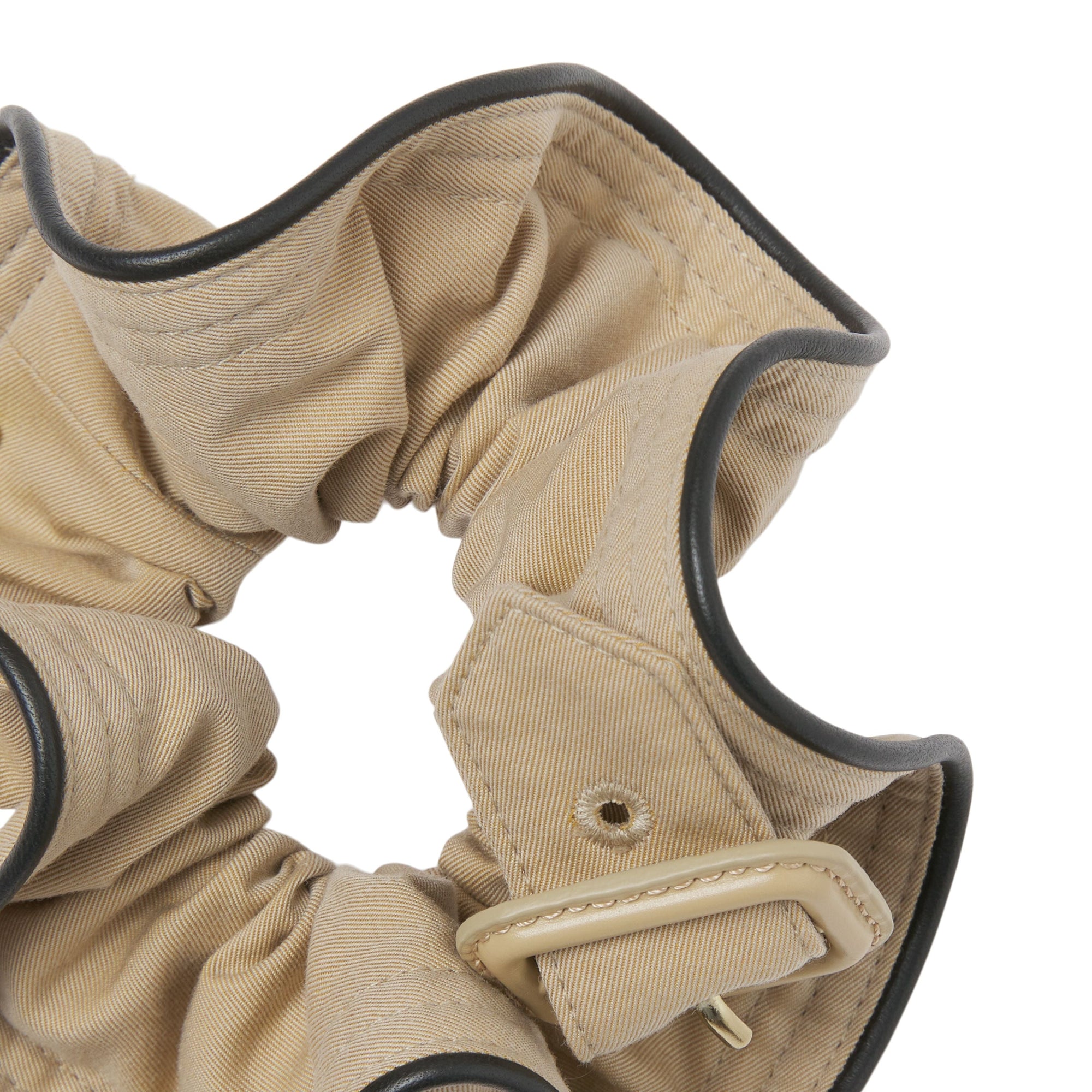 Chouchou en gabardine de coton tropicale avec ceinture - Honey